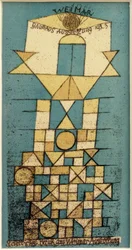 P. Klee, Weimar, Bauhaus utst. 1923 / fargelitografi